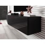 Cama TV stand VIGO SLANT 180cm (2x90) black/black gloss
