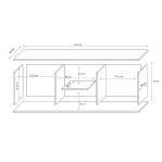 Cama TV stand SOHO 180 grey/white gloss