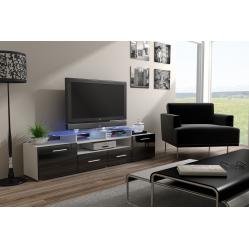 Cama TV stand EVORA 200 white/black gloss