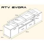 Cama TV stand EVORA 200 white/black gloss