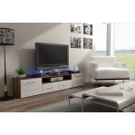 Cama TV stand EVORA 200 plum tree/white gloss