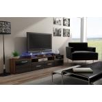 Cama TV stand EVORA 200 plum tree/black gloss