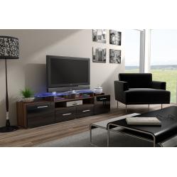 Cama TV stand EVORA 200 plum tree/black gloss