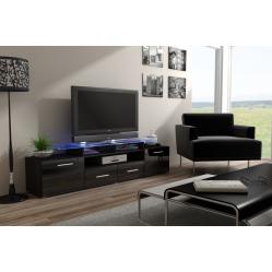 Cama TV stand EVORA 200 wenge/black gloss