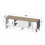 Cama TV stand LOTTA 160 2D2K wotan oak/mat black