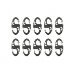 Mil-Tec S-Hook snap hook set - Green