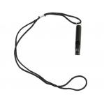 Survival whistle, aluminium , black