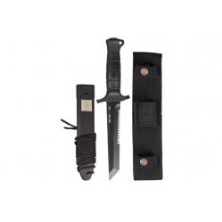 Mil-Tec German Combat Knife Black 2000 steel 440