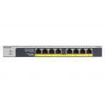 NETGEAR GS108LP Unmanaged Gigabit Ethernet (10/100/1000) Power over Ethernet (PoE) 1U Black, Grey