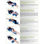 Bed positioning cushion U-crescent in silicone fibre Blue