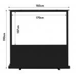 Maclean MC-212 Portable Projection Screen, Compact, Floor, 80