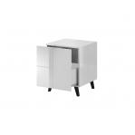 Cama bedside table REJA white gloss/white gloss