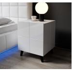Cama bedside table REJA white gloss/white gloss