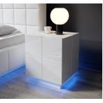 Cama bedside table REJA white gloss/white gloss