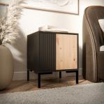 Cama Bedside table 2pc MERCI 44x40x52.5 black/oak artisan