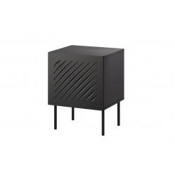 Bedside table 2 pcs. SIENA 44.5x40x59 black matt