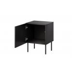 Bedside table 2 pcs. SIENA 44.5x40x59 black matt