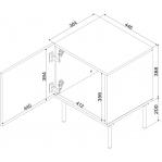 Cama Bedside table 2 pcs ISLA 44,5x40x59 black matt