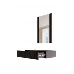Dressing table with mirror PAFOS 80x41.6x100 mat black