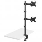 Maclean MC-967 Double Vertical Monitor Desk Mount Screen Holder max VESA 100x100, 13-27