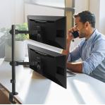 Maclean MC-967 Double Vertical Monitor Desk Mount Screen Holder max VESA 100x100, 13-27