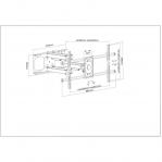 Manhattan TV & Monitor Mount, Wall, Full Motion, 1 screen, Screen Sizes: 37-75