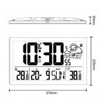 GreenBlue GB218 Extra Large LCD Wall Clock with Weather Station Temperature and Date Display