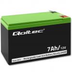 Qoltec 53076 AGM battery | 12V | 7Ah | Security