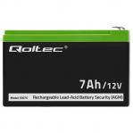 Qoltec 53076 AGM battery | 12V | 7Ah | Security