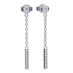 EARRINGS DIAMONFIRE WOMEN 6219191082 (3CM )