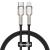 USB-C cable for Lightning Baseus Cafule. PD. 20W. 0.25m (black)
