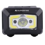 Superfire X30 headlight with non-contact switch. 500lm. USB