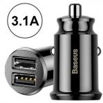 Baseus Grain Car Charger 2x USB 5V 3.1A (black)