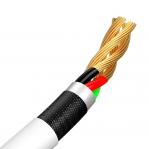 Baseus Simple Wisdom Data Cable Kit USB to Micro 2.1A (2PCS - Set) 1.5m White