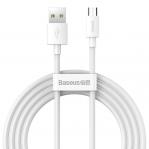 Baseus Simple Wisdom Data Cable Kit USB to Micro 2.1A (2PCS - Set) 1.5m White