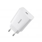 Baseus Speed Mini Quick Charger. USB-C. PD. 3A. 20W (white)