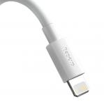 Baseus Simple Wisdom Data Cable Kit USB to Lightning 2.4A (2PCS - Set）1.5m White