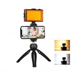 Puluz Live broadcast kit tripod mount - LED lamp - phone clamp