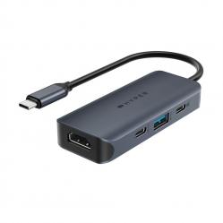 Hyper - HyperDrive EcoSmart GeN2 UNiversal USB-C 4-iN-1 Hub w 100 W PD Power Pass-thru - Computers