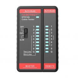 Habotest Tester Καλωδίων Δικτύου HT812A RJ45/RJ14/RJ12/RJ9 (Μαύρο)
