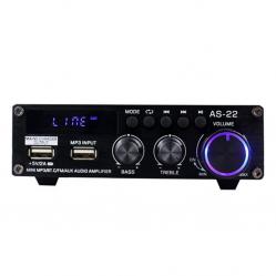Blitzwolf Ενισχυτής Ήχου AS-22, 45W, Bluetooth 5.0, USB με Τηλεχειριστήριο (Μαύρο)