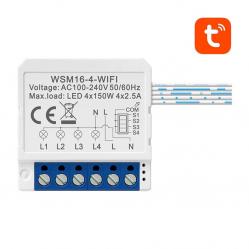 Avatto Έξυπνος Ενδιάμεσος Διακόπτης WiFi WSM16-W4 TUYA (Λευκό)