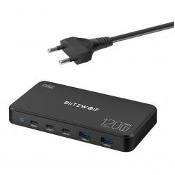 Blitzwolf Φορτιστής BW-i100 GaN 5σε1 120W (Μαύρο)
