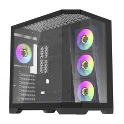 Darflash FT418 PRO θήκη υπολογιστή + 7 ανεμιστήρες aRGB (μαύρο)