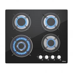 IsEasy MGBG-604B εστία αερίου τεσσάρων ζωνών με γυάλινο πάνελ