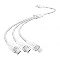 Καλώδιο USB 2.0 A σε 3in1 3A Vention CTPWG 1.5M (λευκό)