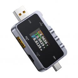Δοκιμαστής USB 2w1 FNIRSI FNAC-28 USB-C USB-A