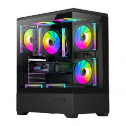 Θήκη υπολογιστή DarkFlash C365 (μαύρη) + 5 ανεμιστήρες