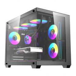 Θήκη υπολογιστή DarkFlash B275 PRO (μαύρη) + 6 ανεμιστήρες