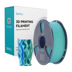 Νήμα Sunlu PLA+ Silk δύο χρωμάτων (μπλε-πράσινο)